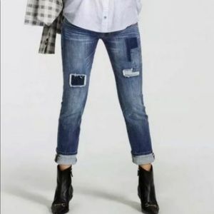 Cabi patch straight jeans